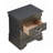 Sleek Metallic Black Nightstand With Drawers-22725986