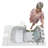 Ella Elite 30"x52" Acrylic Soaking Walk-In-Bathtub, Left Inward Swing Door, Heated Seat,  5 Piece Fast Fill Faucet, 2" Dual Drain-106437656