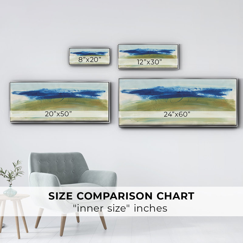 Mirages I- Framed Canvas, 24" H x 60" W