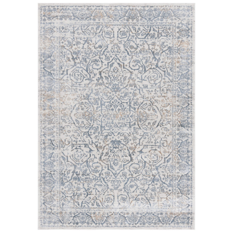 Tapis crème / ardoise Madrid 714, Rectangle 5 pi 3 po x 7 pi 6 po