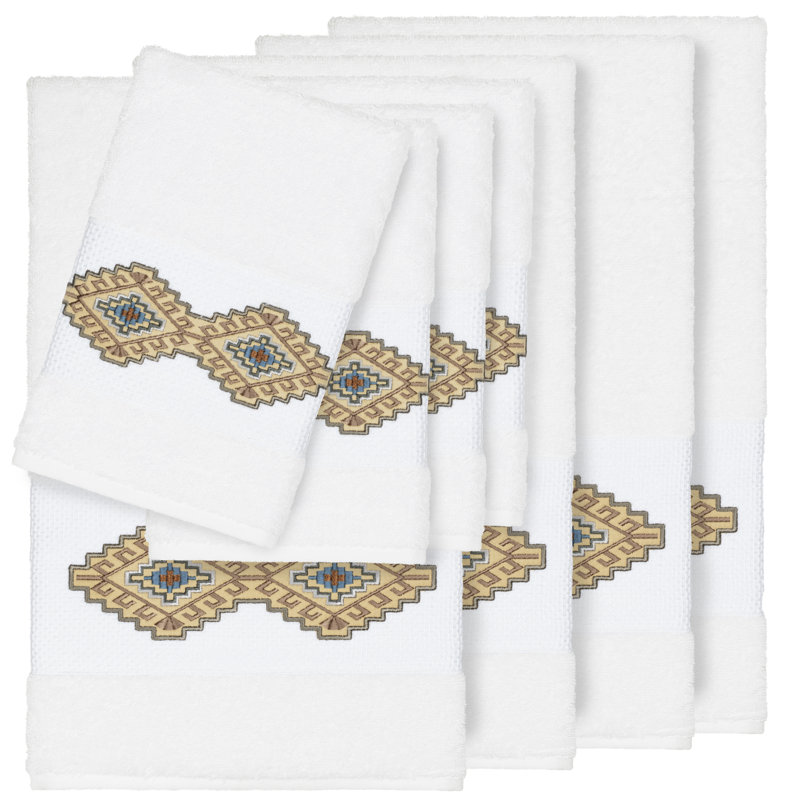 Ensemble de serviettes 8 pièces Gianna, Blanc