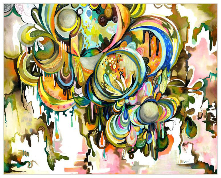 «Dream Drops» par Katie Daisy, H 18 po x L 24 po x l 1,25 po