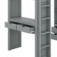 Lit mezzanine simple avec grandes tablettes, bureau et DEL-2141245375