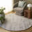 Harvest 301 Hand Tufted Wool; Cotton Abstract Rug in Ivory/Light Blue-756432392