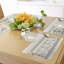 Ensemble de 4 napperons Ambesonne à rayures simples et modernes Bohème gris pâle standard coquille d'œuf