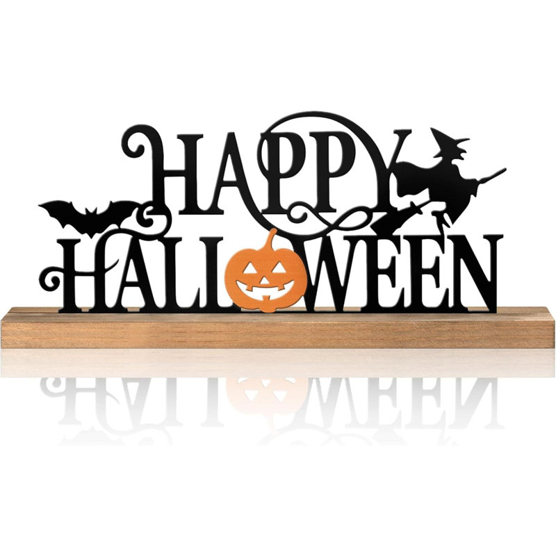 Happy Halloween Table Decor Farmhouse Table Block Block