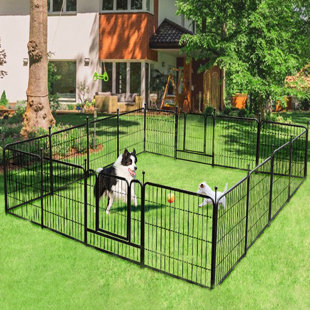 Parc pour chien, enclos extérieur pour animaux de compagnie à 16 panneaux, enclos d'exercice pour grands / moyens / petits chiens