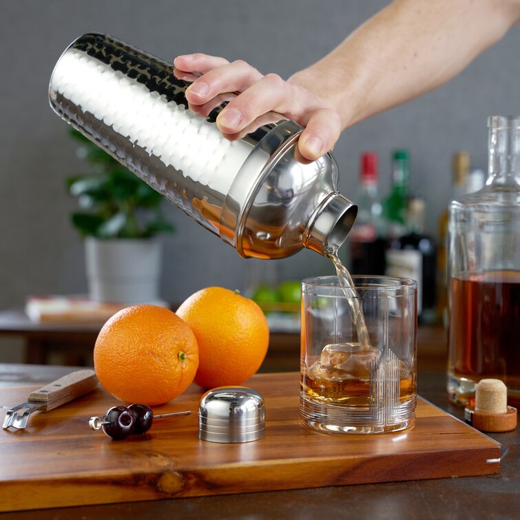 Cocktail Mixology Shaker Set Black Gun Metal - 16-Piece Bartender