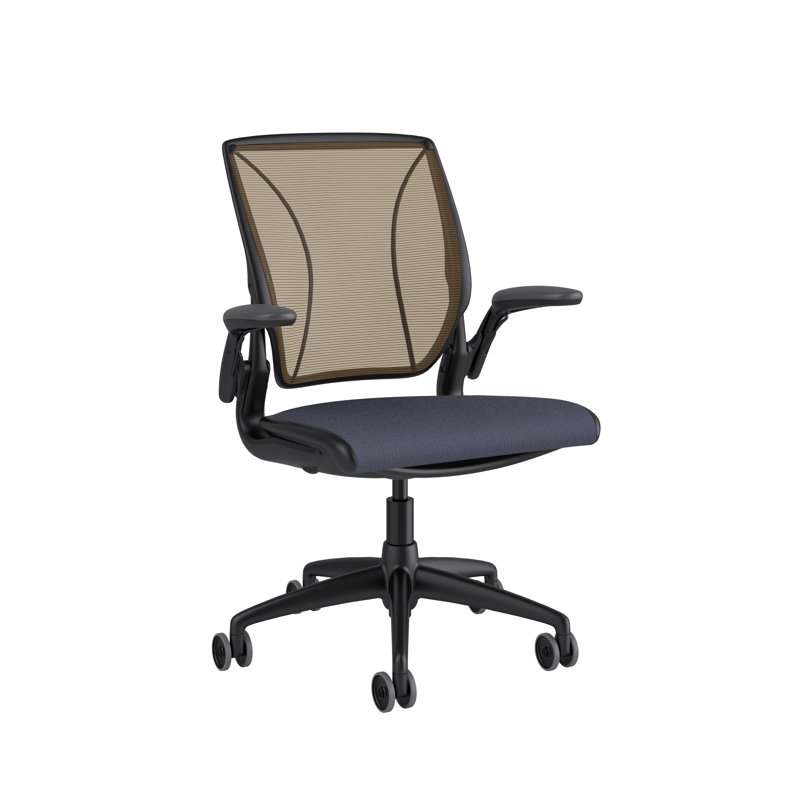 Mesh Task Chair, Black, Monofilament Stripe/Atlantic, Lotus/Black