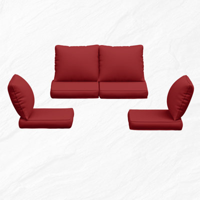 Outdoor 4" Thick Replacement Cushion Set – 4 Seat Cushions, 4 Back Cushions