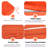 24 x 24 In Patio Furniture Cushions set of 2, Fade Resistant Outdoor Seat Cushions witj 4 pairs of Ties, Deep Seat Cushion for Seat Patio Chairs, Rattan Furniture, Wicker Seating, outdoor Adirondack Chair, Orange-123052620-123052616