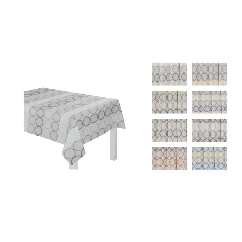 Deguzman Tablecloth, Light green/Grey, 130cm W x 160cm L