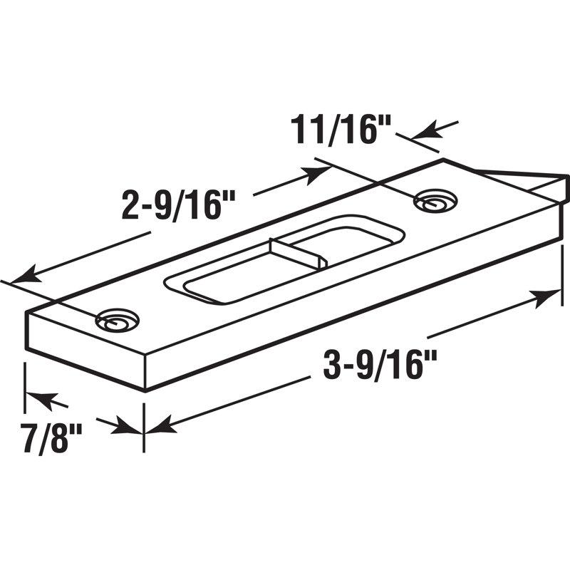Prime-Line 2-9/16 in. White Vinyl Window Tilt Latch (Single Pack)