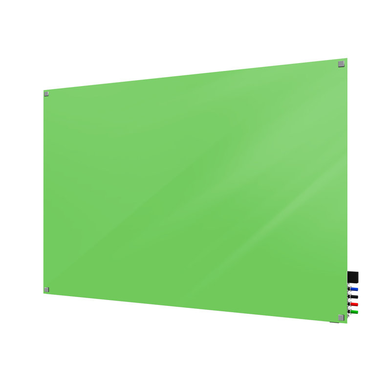 Panneau de verre magnétique mural Harmony, 48 po x 72 po, Vert