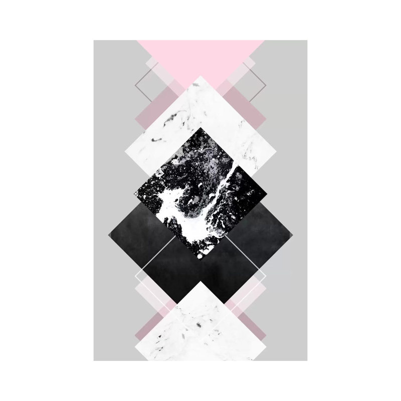 Geometric Textures VII by Mareike Böhmer - Wrapped Canvas Print, 30.48cm H x 20.32cm W x 1.91cm D