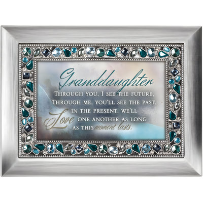 Sentimental Jeweled Music Box Plays You Light Up My Life With Photo Insert And Velvet Lining