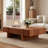 42" Modern Wooden Coffee Table with Storage, Rectangular Center Table for Living Room
