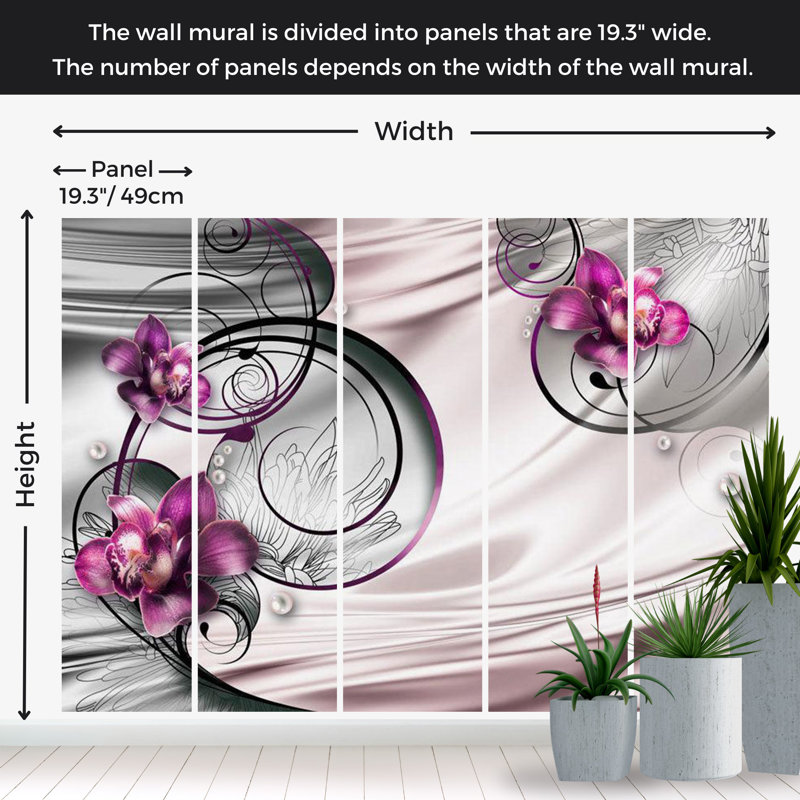 Murale Peel & Stick Glam - Vague de plaisir, L 154 po x L 110 po