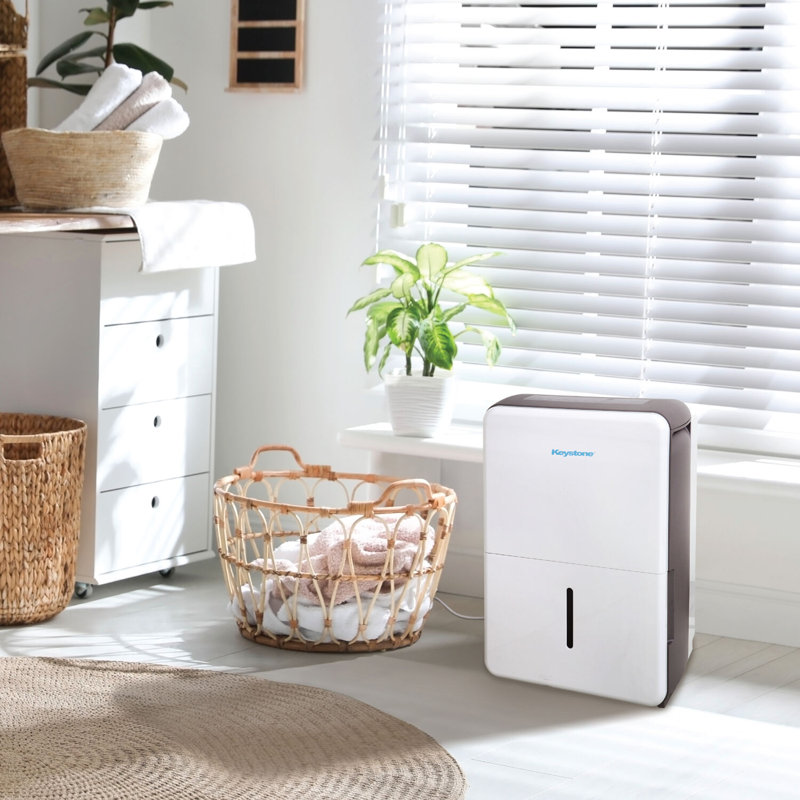 Energy Star Keystone 22 Pints Tower Dehumidifier for Rooms up to 16500 Cubic Feet