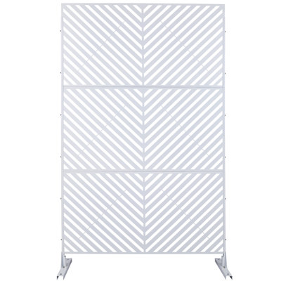 Écran d'intimité extérieur et intérieur en métal, écran d'intimité décoratif autoportant pour terrasse de balcon, panneaux de clôture d'intimité pour jardin extérieur