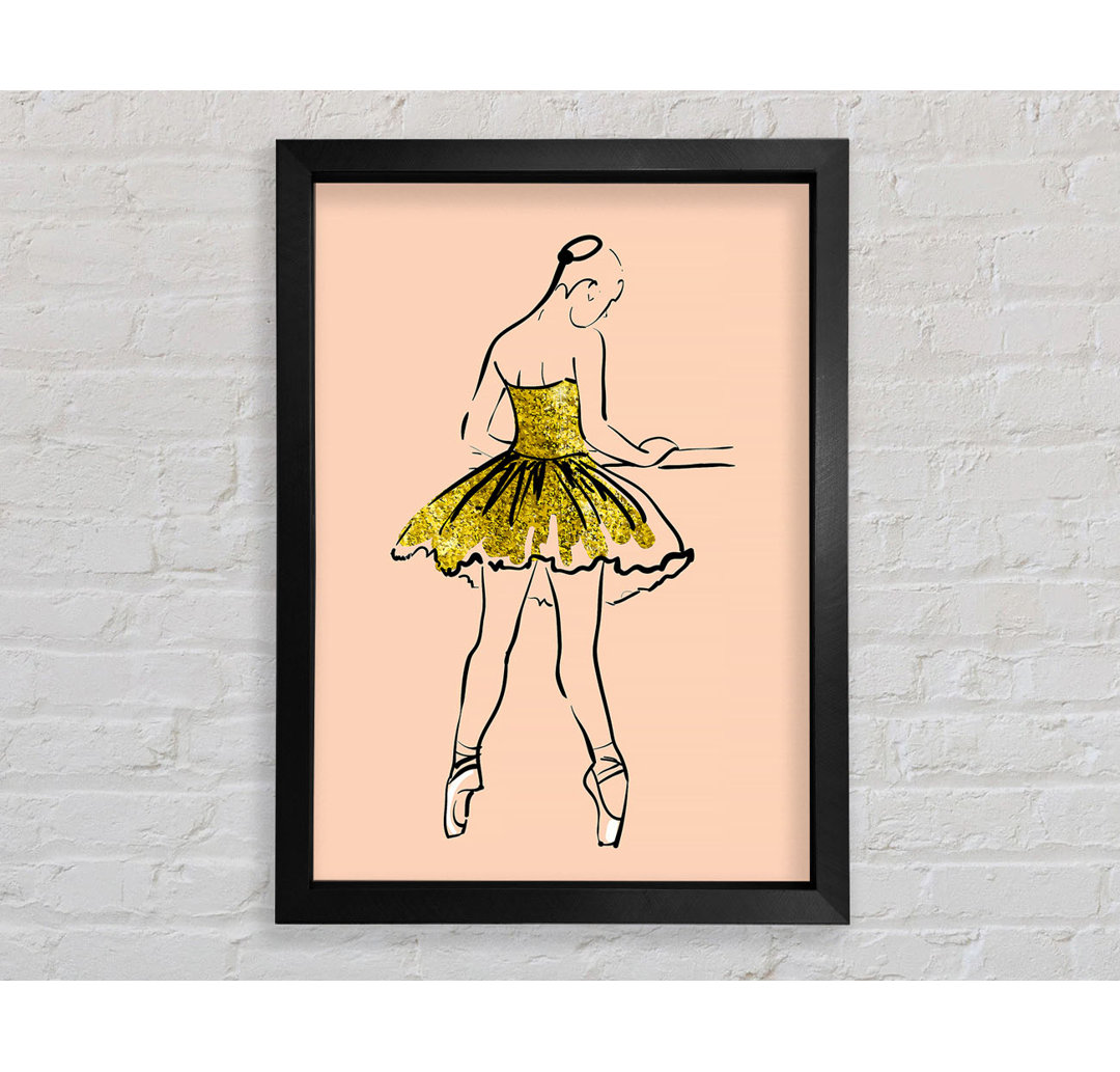 Golden Pink Ballerina 2 - Druck