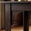 Bureau de direction 69 po avec 6 tiroirs, finition grain de bois noyer