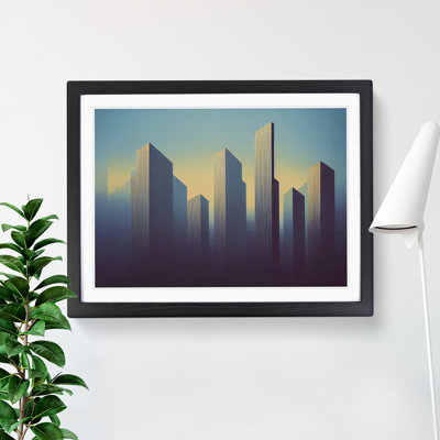 Bright Skyscraper Skyline - Single Picture Frame Print