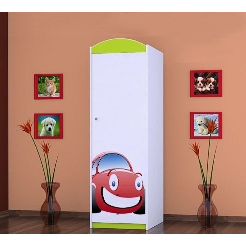 Zev 1 Door Wardrobe, Green