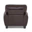 Ensemble de canapé moderne brun foncé avec canapé confortable et causeuse en similicuir 2 pièces