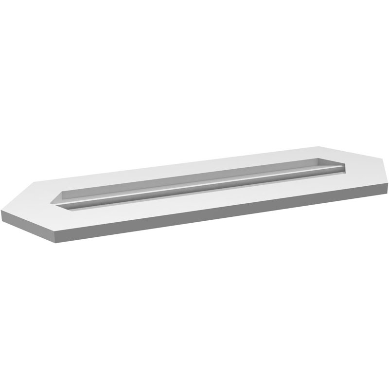 Évent horizontal fonctionnel à pignon en uréthane à surface horizontale Signature, H 12 po x l 36 po x P 1 po