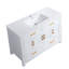 Ensemble de meuble-lavabo 48 po avec lavabo en céramique, armoire de rangement abondante, 4 portes à fermeture douce et 4 tiroirs-115922314
