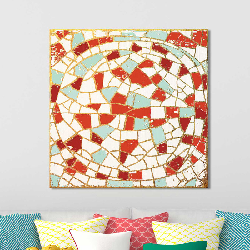 « marocain mosaïque », reproduction de peinture à l’acrylique sur toile, H 24 po x l 24 po x P 1 po