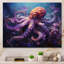 «Purple Octopus Mystical Encounter an», reproduction sur toile-1217734838-1217734833