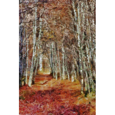 Bouleaux peints en automne - reproduction sur toile tendue