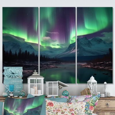 " Northern Lights In Alaska III " 3 - Pieces