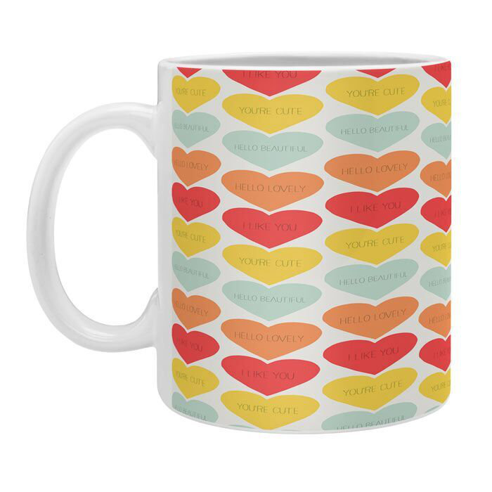 Grande tasse à café jolie little hearts