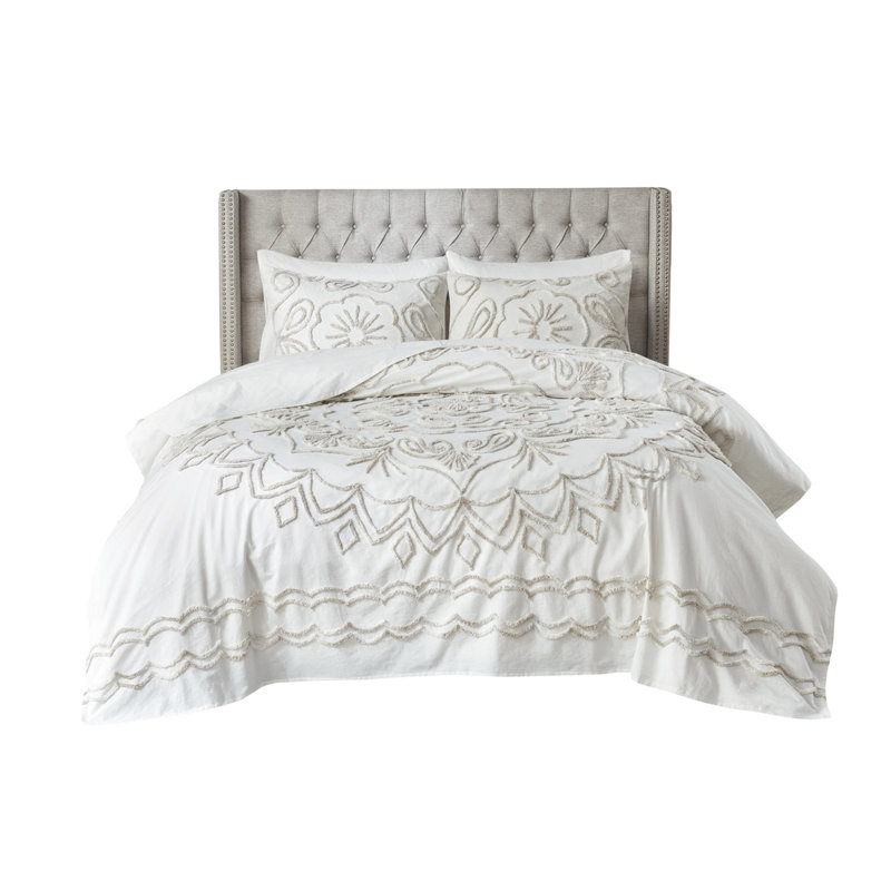 Cotton Chenille Coverlet - /taupe King/ King 3 Piece Bedding, King Coverlet + 2 Shams