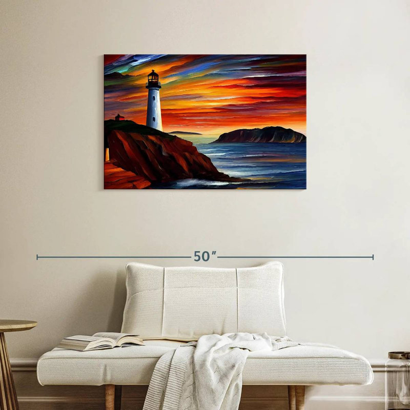 Picturesque lighthouse Aletra, H 24 po x l 36 po