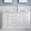 60" Palace Collection Quartz Carrara Cashmere Grey Bathroom Vanity Set With Hardware And F2-0009 Faucets in Chrome Finish-211286543-211286542