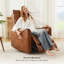 Ensemble de 2 fauteuils inclinables et pivotants en cuir Hjalti-106891553