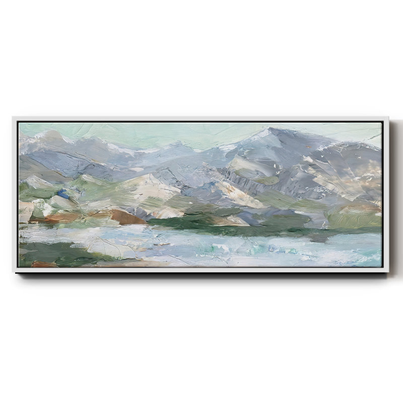 «Pastel Mountain View I», toile encadrée, H 24 po x l 60 po x P 1,5 po, Blanc