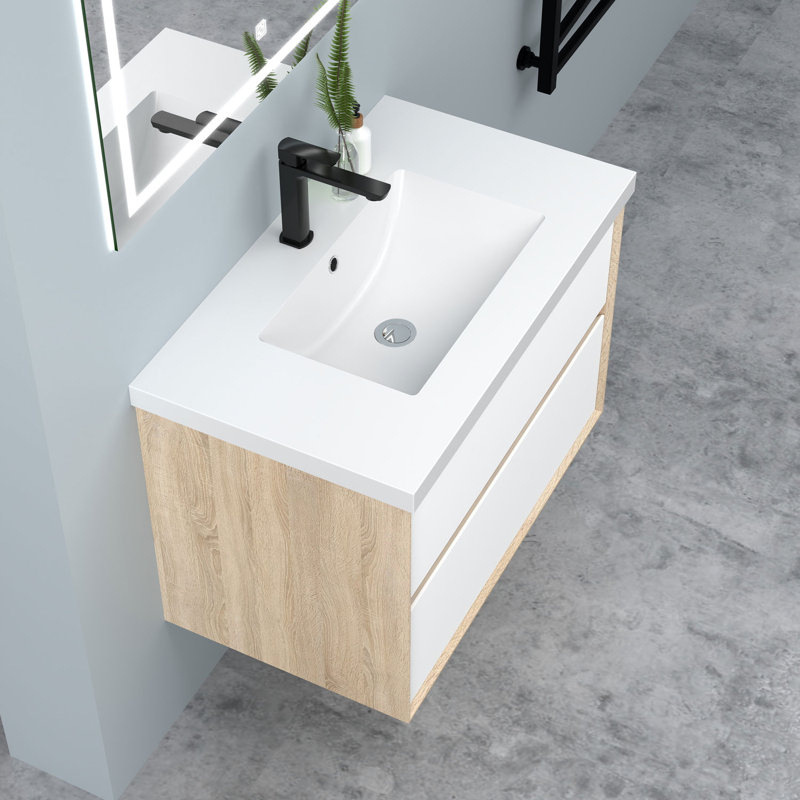 460mm Single Bathroom Vanity with Integrated Resin Basin