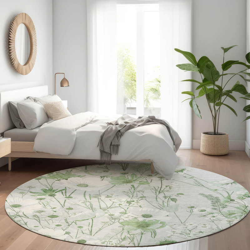 Tapis vert intérieur / extérieur Azaleth, 8 pi x 8 pi