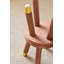 Tabouret en bois massif avec repose-pieds dorés, petit repose-pieds rond en bois, support pour plante, tabouret d'appoint en bois-1381521404