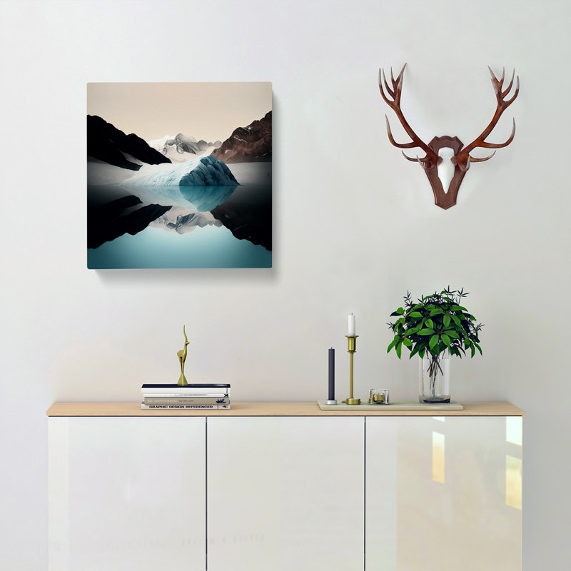 Glacier Minimalism - No Frame Print, 35cm H x 35cm W x 3cm D