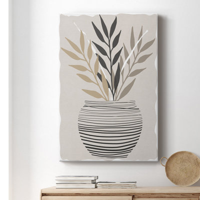 Palm Arrangement I - Toile tendue avec châssis de qualité supérieure - prête à être accrochée