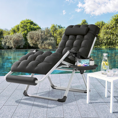 Chaise longue inclinable et pliante
