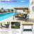 Porch Swing Cushions With Backrest, 4" Thicken Waterproof Outdoor Bench Cushion, Only Cushion-799062578-799062591