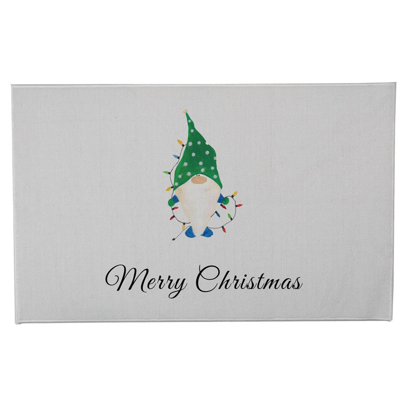 Paillasson Merry Christmas, Blanc d'hiver, L 17 po x L 24 po