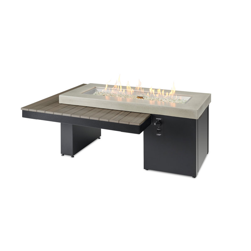 Rectangle Fire Pit Table with Hidden Fuel Tank